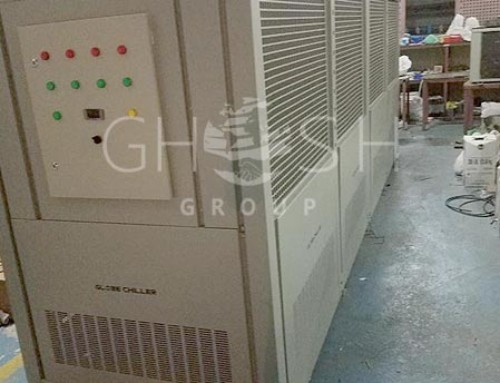Water chiller for chemical oil cooling