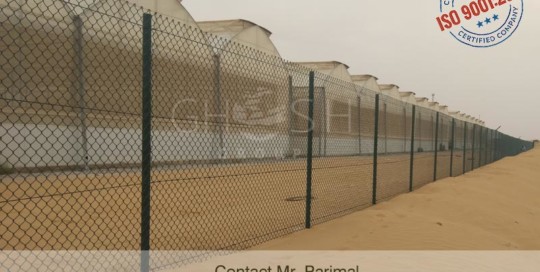 Wire type fencing installation Dubai
