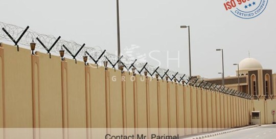 Wall mounted security fencing in Dubai