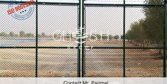 Chain link fence gate in Saudi