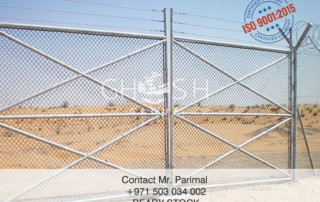 Chain link fence gate installation in Oman