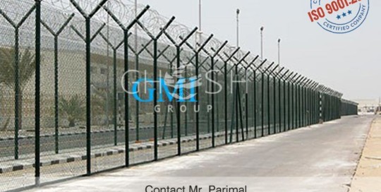 High security fence oil installation