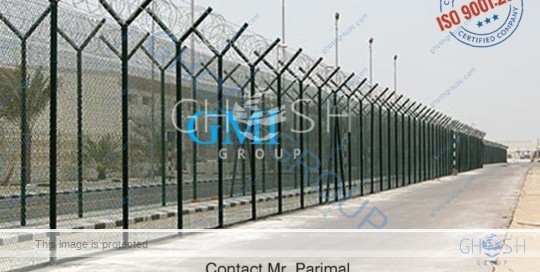 High security fence oil installation